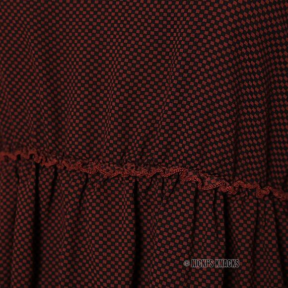 Maurices Rust Peplum Long Sleeve Blouse Square Neck Ruffle Hem Boho Top Size M - Picture 5 of 12